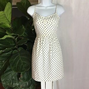 J. Crew Cream Polka Dot Dress